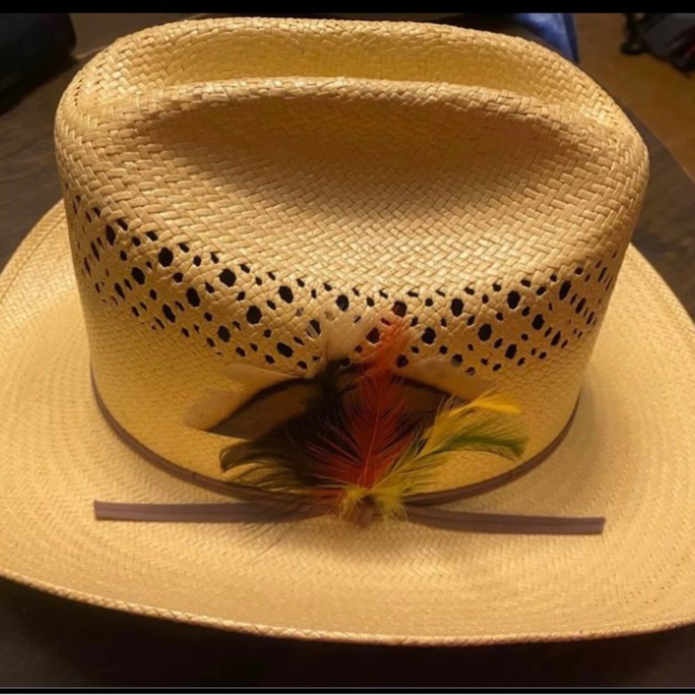 New Straw Stetson Roadrunner Hat Size 7 1/2.